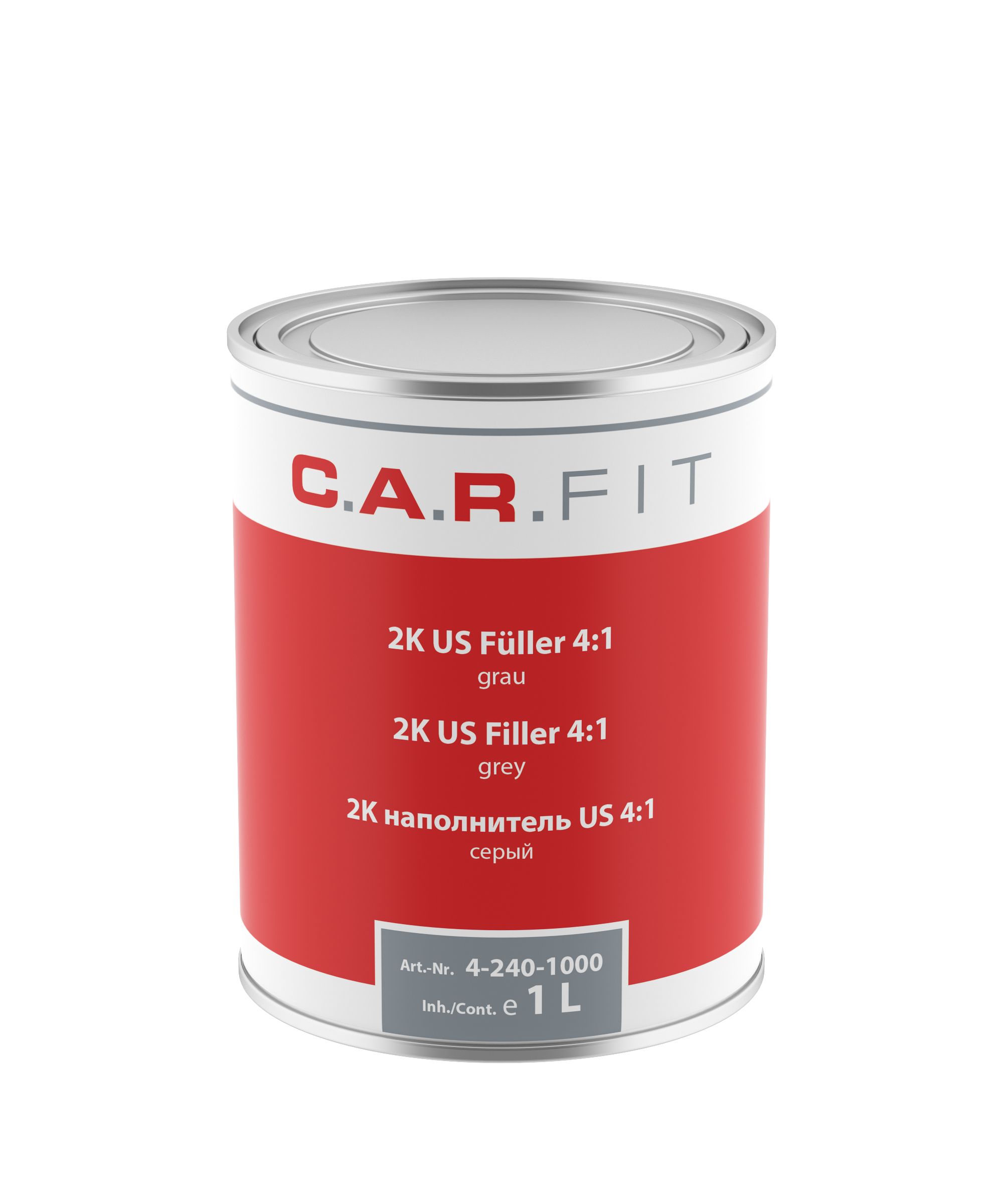 Filler US, 2K, gri, 1L, C.A.R. FIT